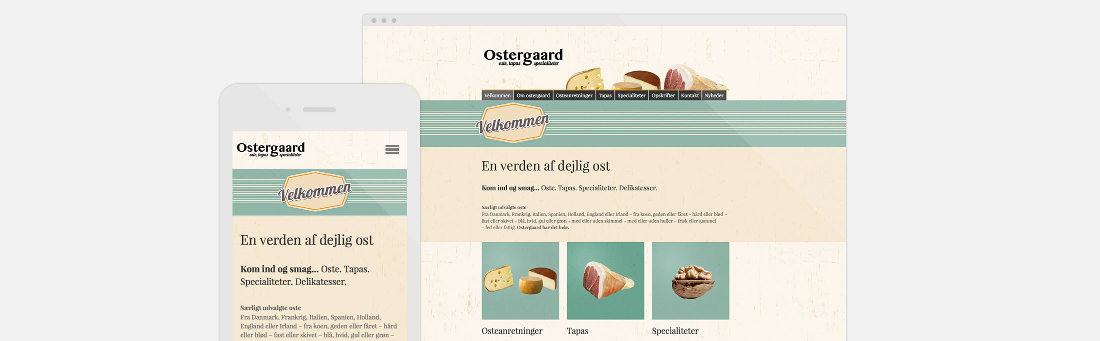 Ostegaard, best website builder, SMB, website, cheese, food