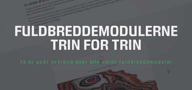Fuldbreddemoduler trin for trin hos mono.net