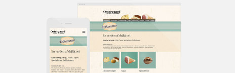 Responsive hjemmeside for Ostergaard