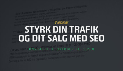 mono.net Webinar oktober 2014: Styrk salget med SEO